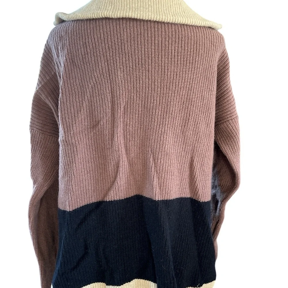 Madewell Glenbrook Half-Zip Colorblock Pullover Sweater,